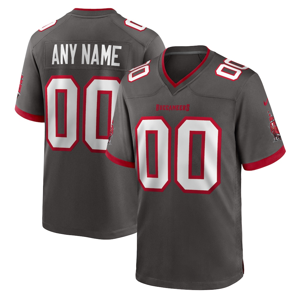 Punc Custom TB.Buccaneers Pewter Alternate Game Stitched Jerseys