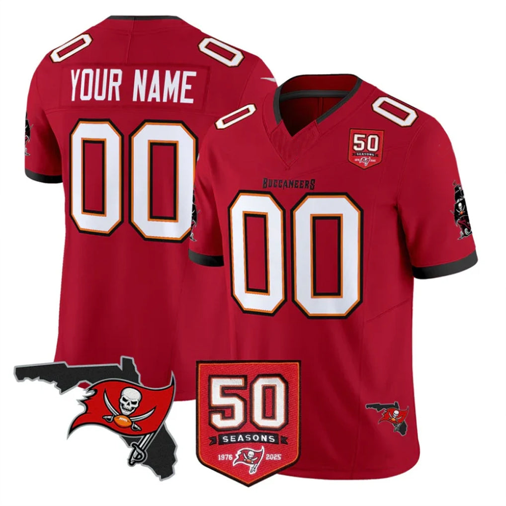 Punc Custom TB.Buccaneers Red Limited 2026 Season Vapor F.U.S.E. Home Game Any Name & Numbers Stitched Jerseys