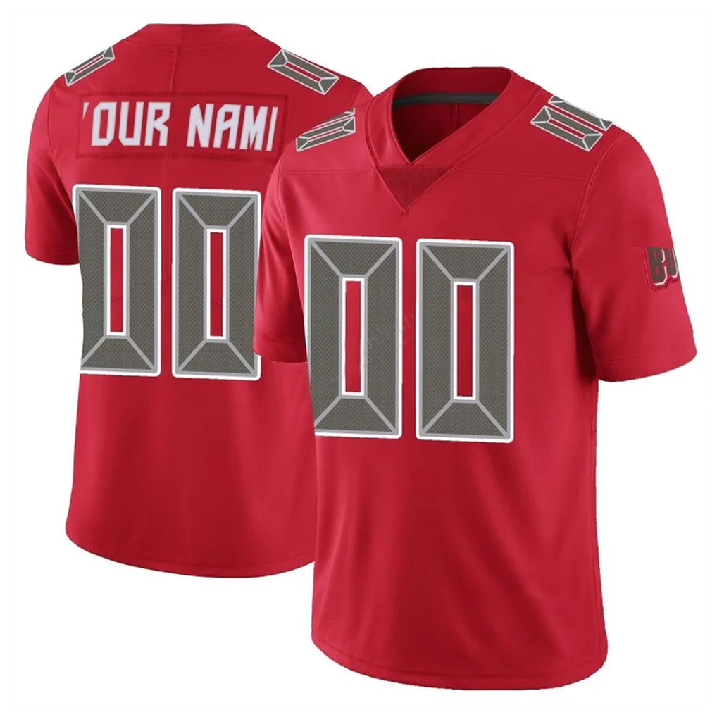 Punc Custom TB.Buccaneers Red Limited Color Rush Home Game Any Name & Numbers Stitched Jerseys