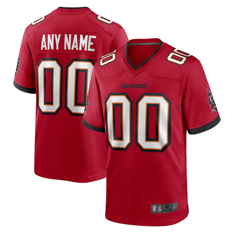 Punc Custom TB.Buccaneers Red Replica Game Stitched Jerseys