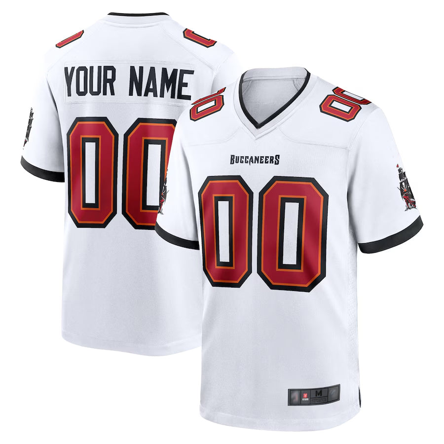 Punc Custom TB.Buccaneers White Replica Game Stitched Jerseys