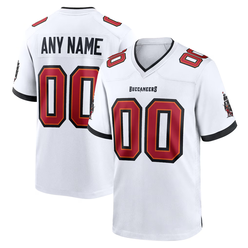 Punc Custom TB.Buccaneers White Team Game Stitched Jerseys
