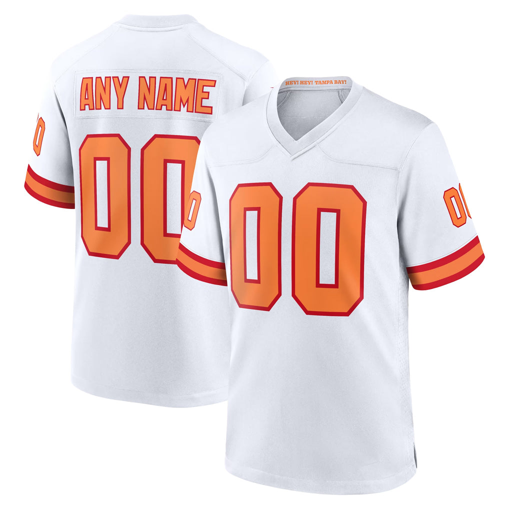 Punc Custom TB.Buccaneers White '76 Home Game Any Name & Numbers Stitched Jerseys