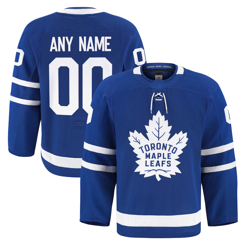 Punc Custom T.Maple Leafs Blue Home Authentic Pro Jerseys