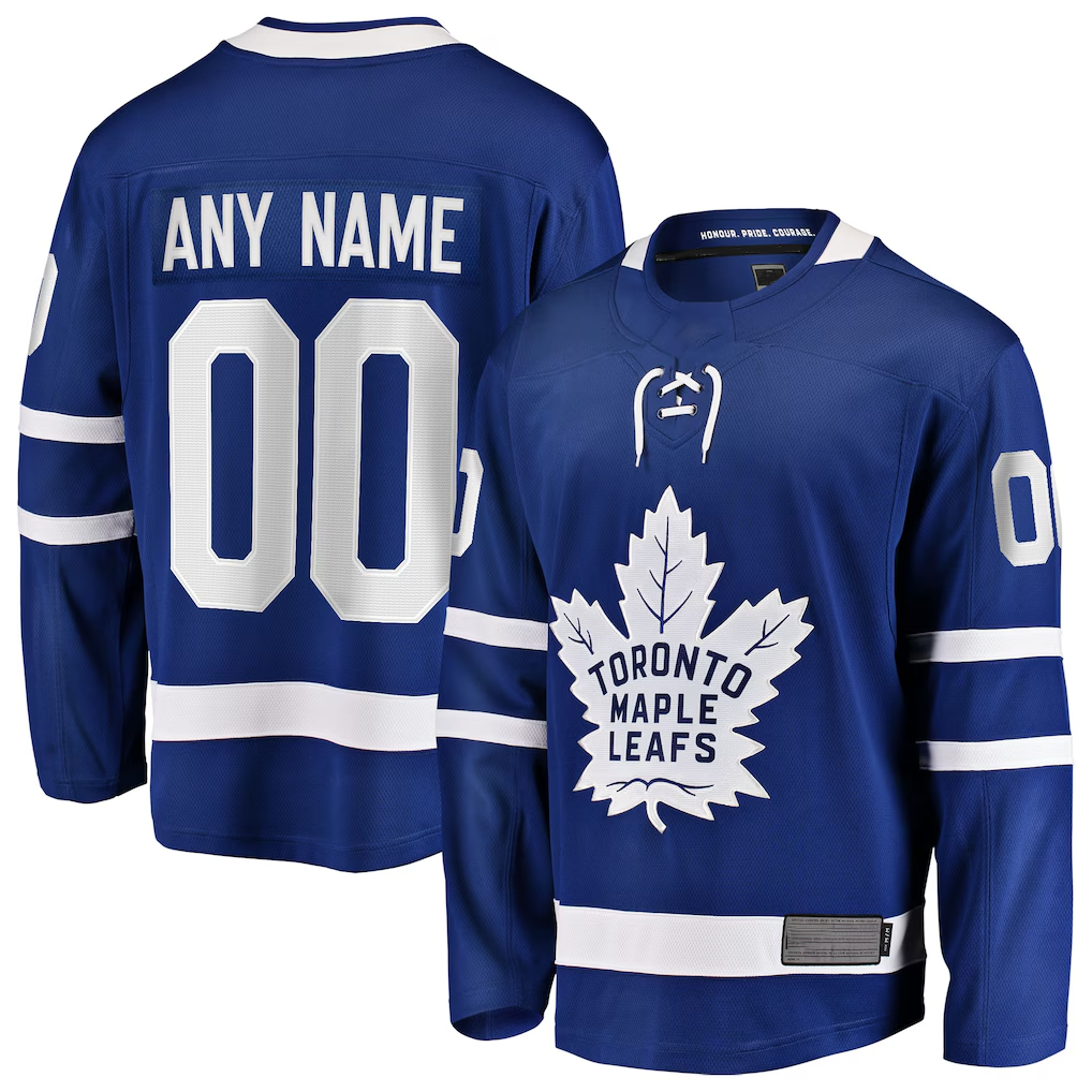 Punc Custom T.Maple Leafs Blue Home Breakaway Jerseys