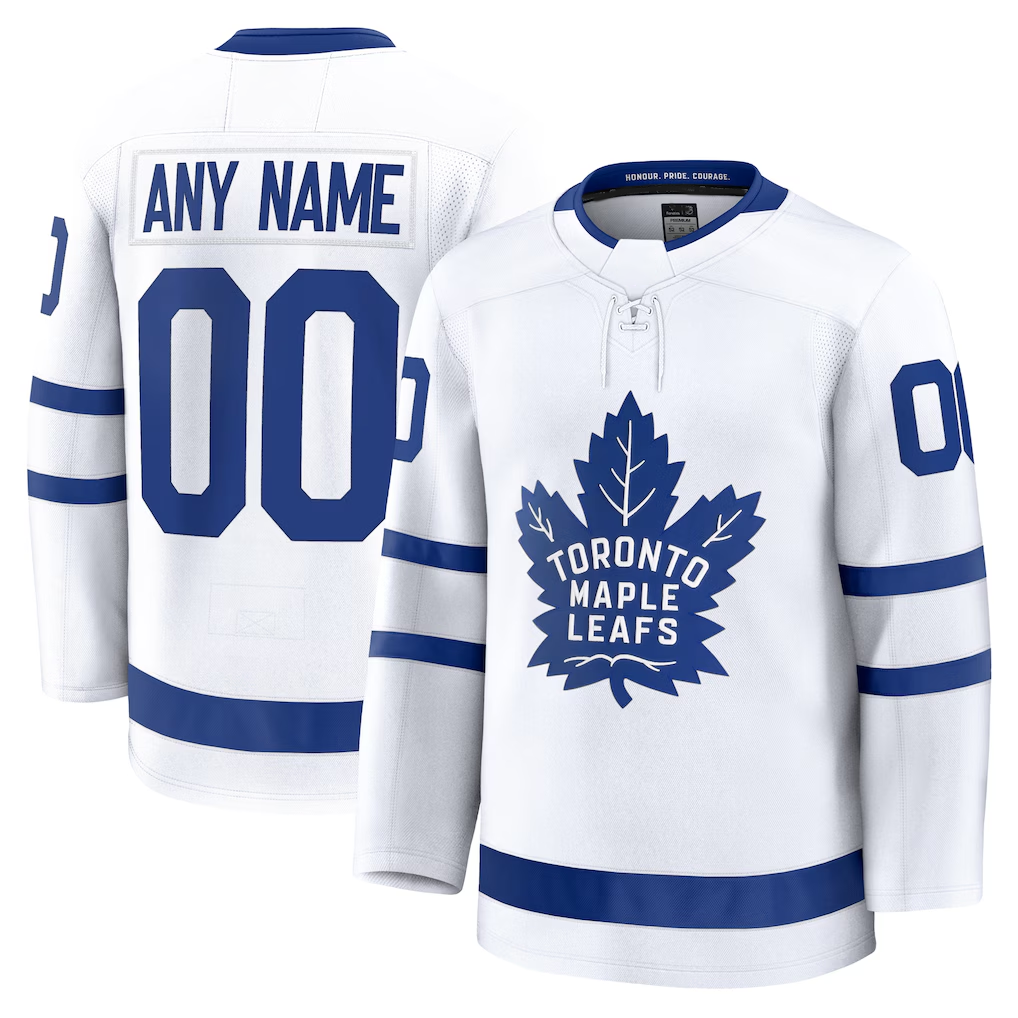 Punc Custom T.Maple Leafs White Away Premium Jerseys