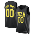 Punc Custom U.Jazz Black 2022-2023 Swingman Jerseys- Statement Edition