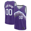 Punc Custom U.Jazz Fanatics Purple Fast Break Replica Custom Jerseys - Icon Edition