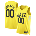 Punc Custom U.Jazz Gold Swingman Jerseys - Icon Edition