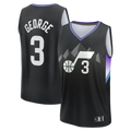 Punc U.Jazz #3 Keyonte George Fanatics Black Fast Break Replica Jerseys - Statement Edition