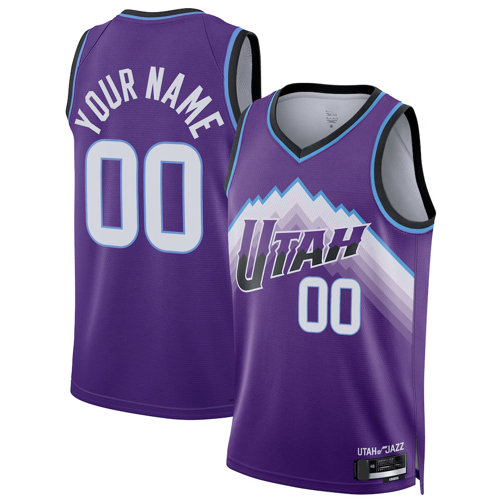Punc Custom U.Jazz Purple Swingman Jerseys - Icon Edition