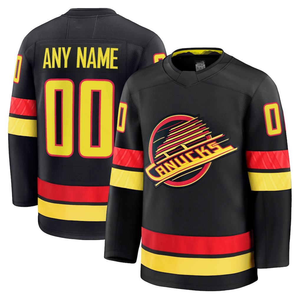 Punc Custom V.Canucks Black Alternate Premium Jerseys