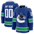 Punc Custom V.Canucks Blue Home Premium Jerseys