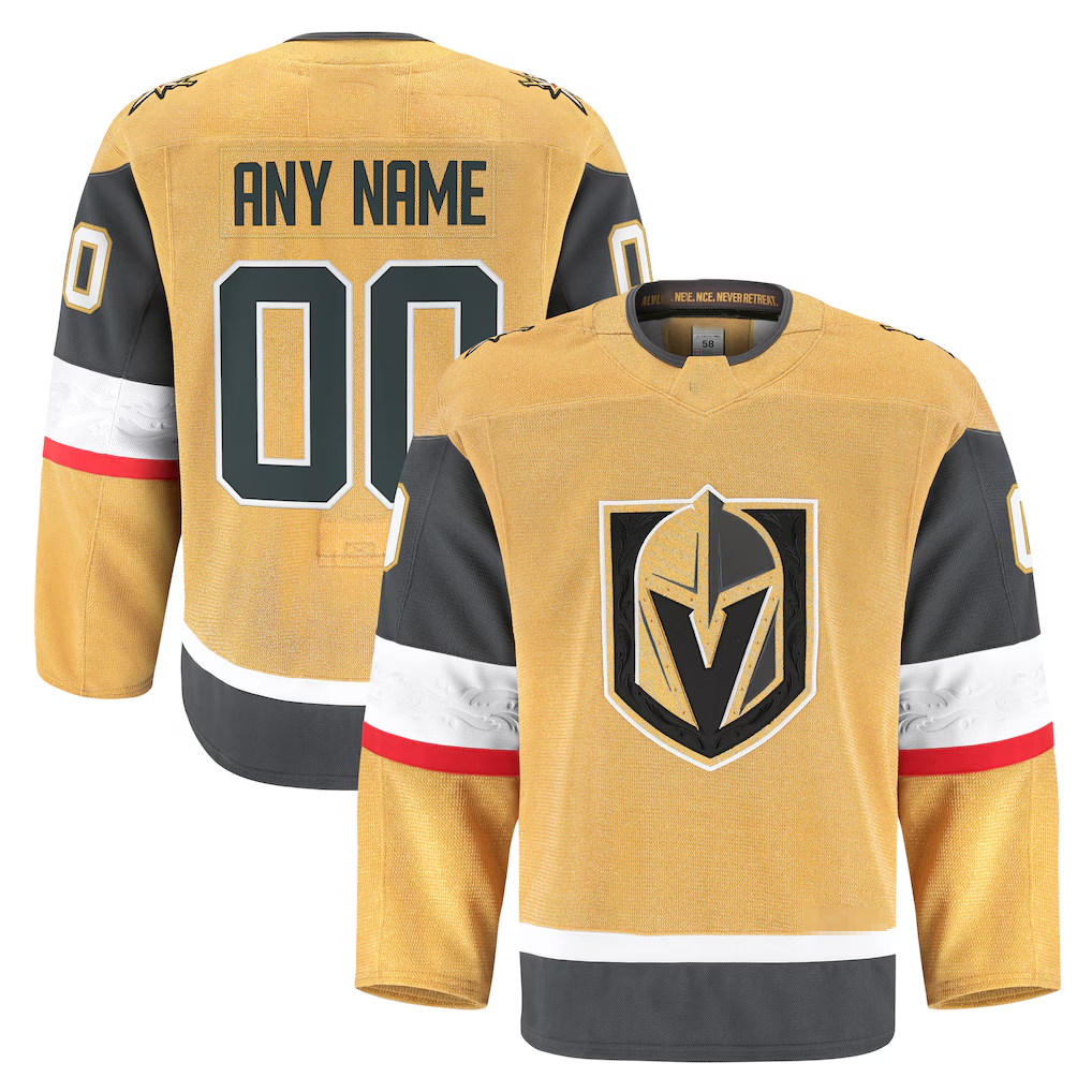 Punc Custom V.Golden Knights Gold Home Authentic Pro Jerseys