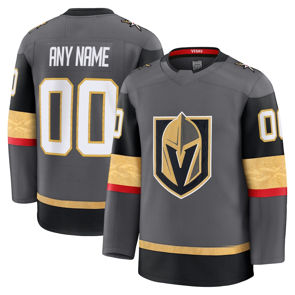 Punc Custom V.Golden Knights Gray Alternate Premium Jerseys