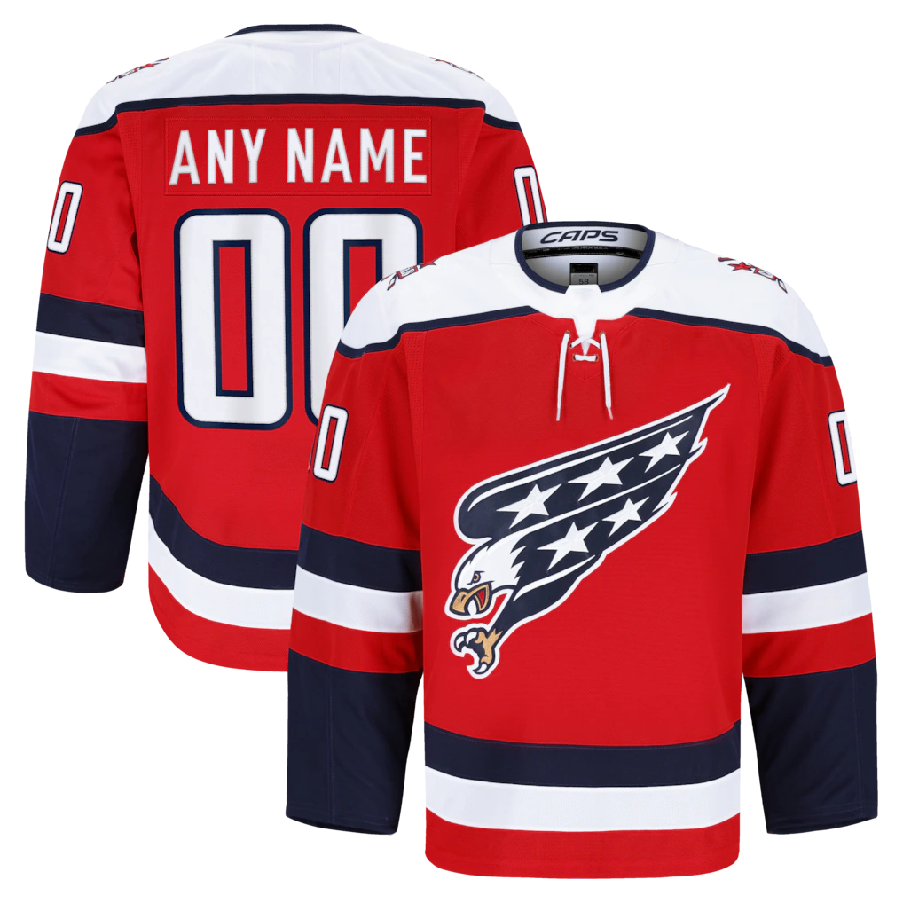 Punc Custom W.Capitals Red Alternate Authentic Pro Jerseys
