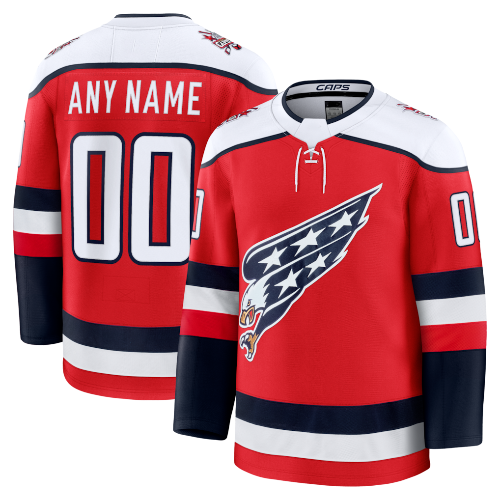 Punc Custom W.Capitals Red Alternate Premium Jerseys