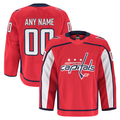 Punc Custom W.Capitals Red Home Authentic Pro Jerseys