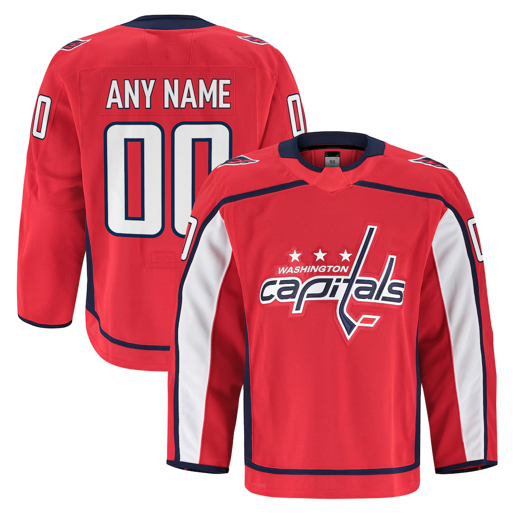 Punc Custom W.Capitals Red Home Authentic Pro Jerseys