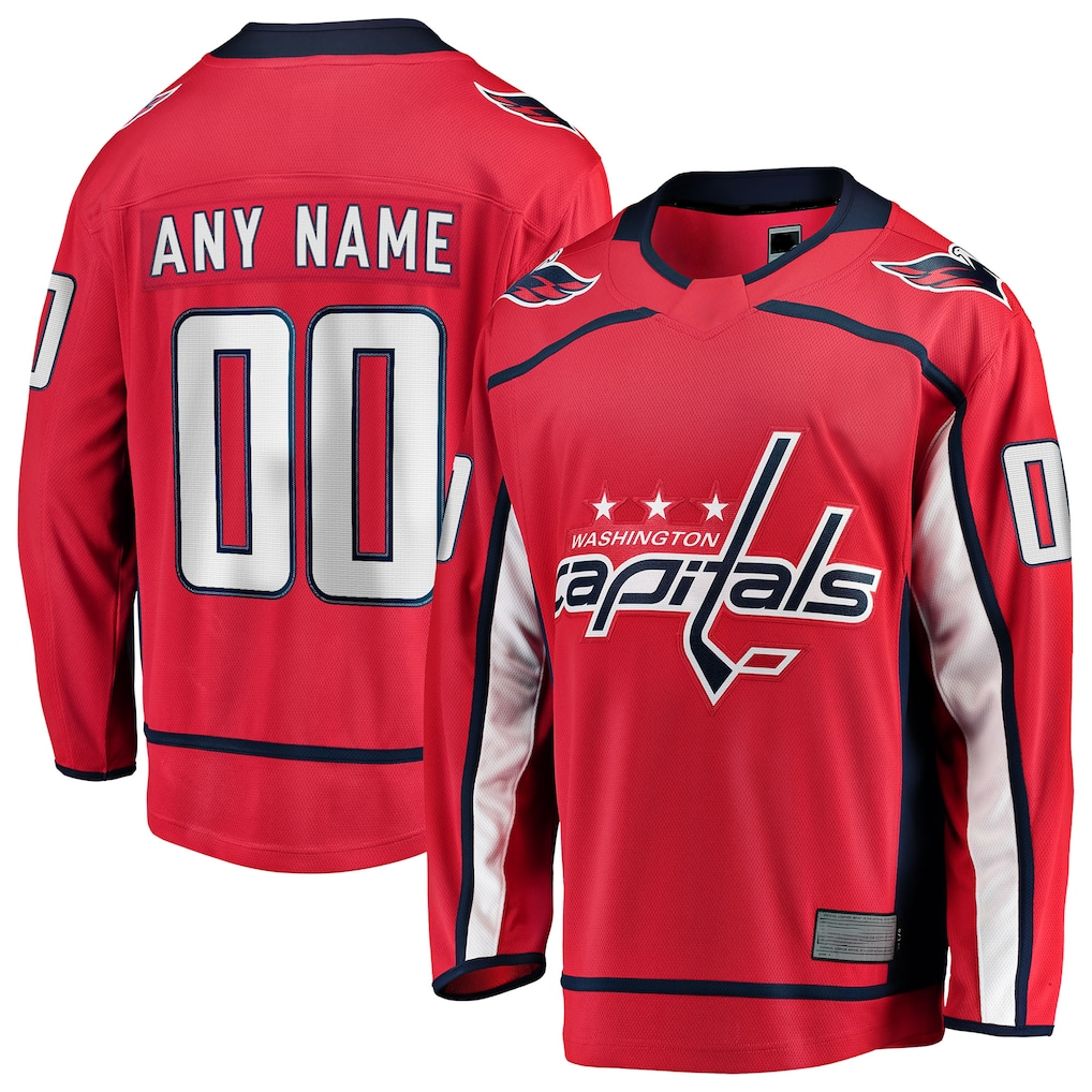 Punc Custom W.Capitals Red Home Breakaway Jerseys