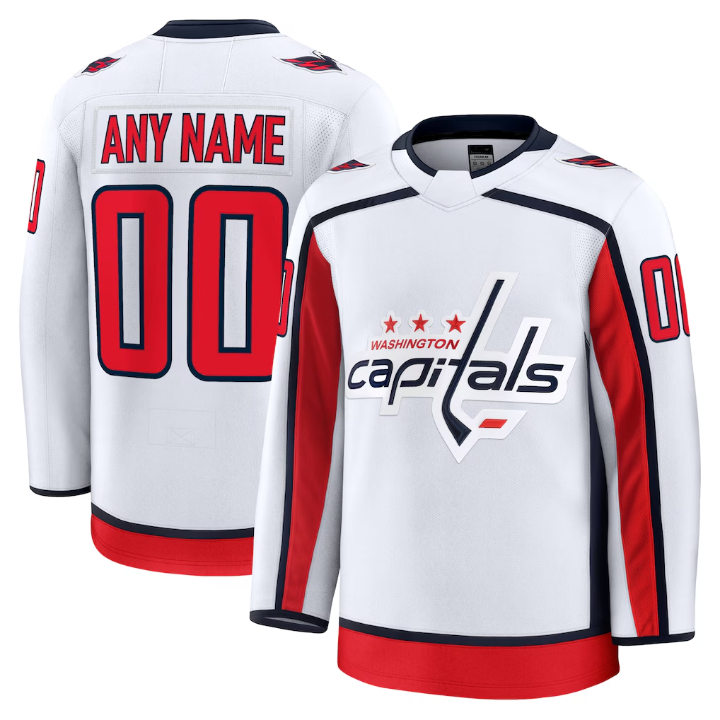 Punc Custom W.Capitals White Away Premium Jerseys