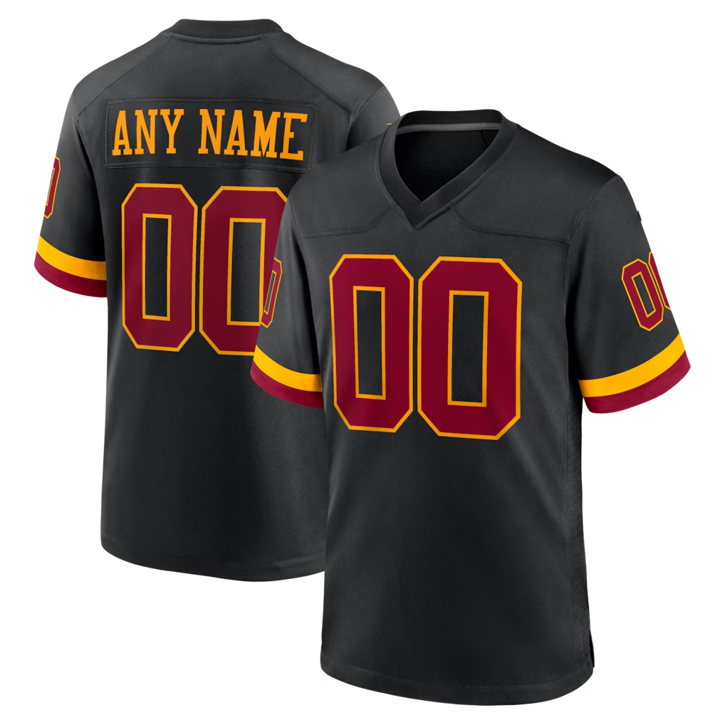 Punc Custom W.Commanders Black Hail Raiser Alternate Game Stitched Jerseys