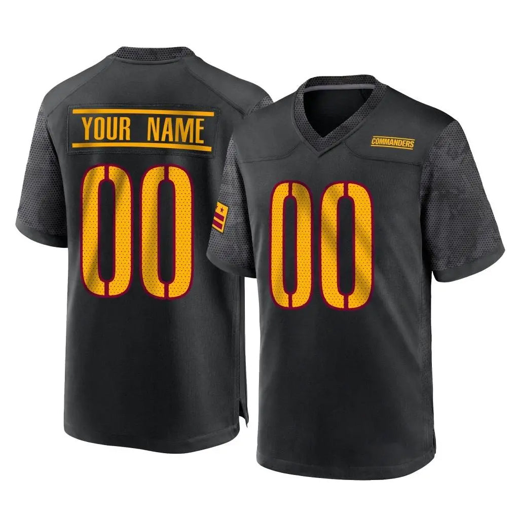 Punc Custom W.Commanders Black Home Game Any Name & Numbers Stitched Jerseys