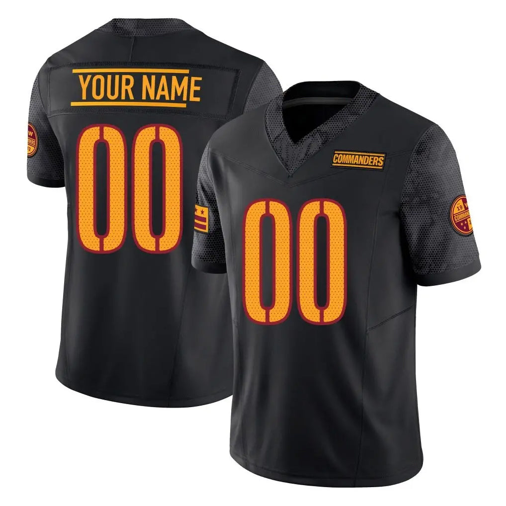 Punc Custom W.Commanders Black Limited Vapor F.U.S.E. Home Game Any Name & Numbers Stitched Jerseys
