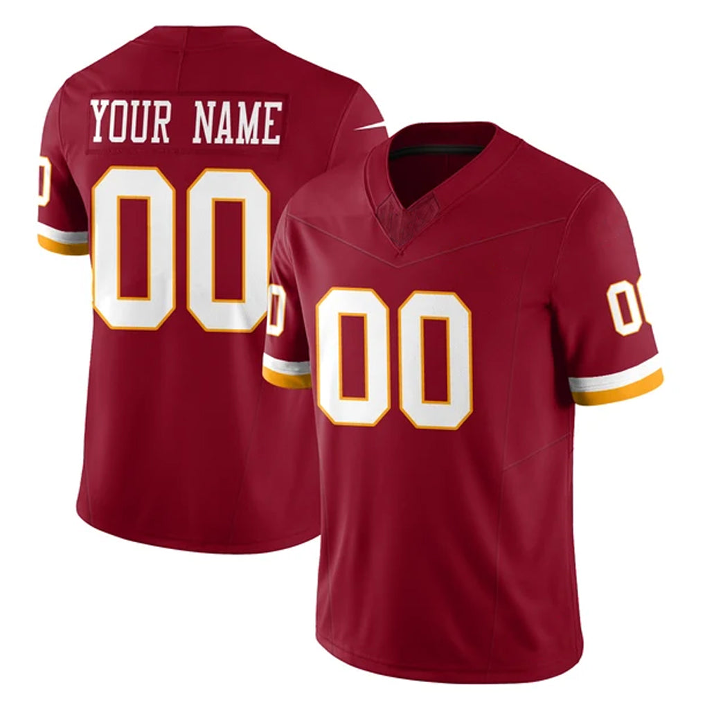 Punc Custom W.Commanders Burgundy Limited Team Vapor F.U.S.E. Home Game Any Name & Numbers Stitched Jerseys