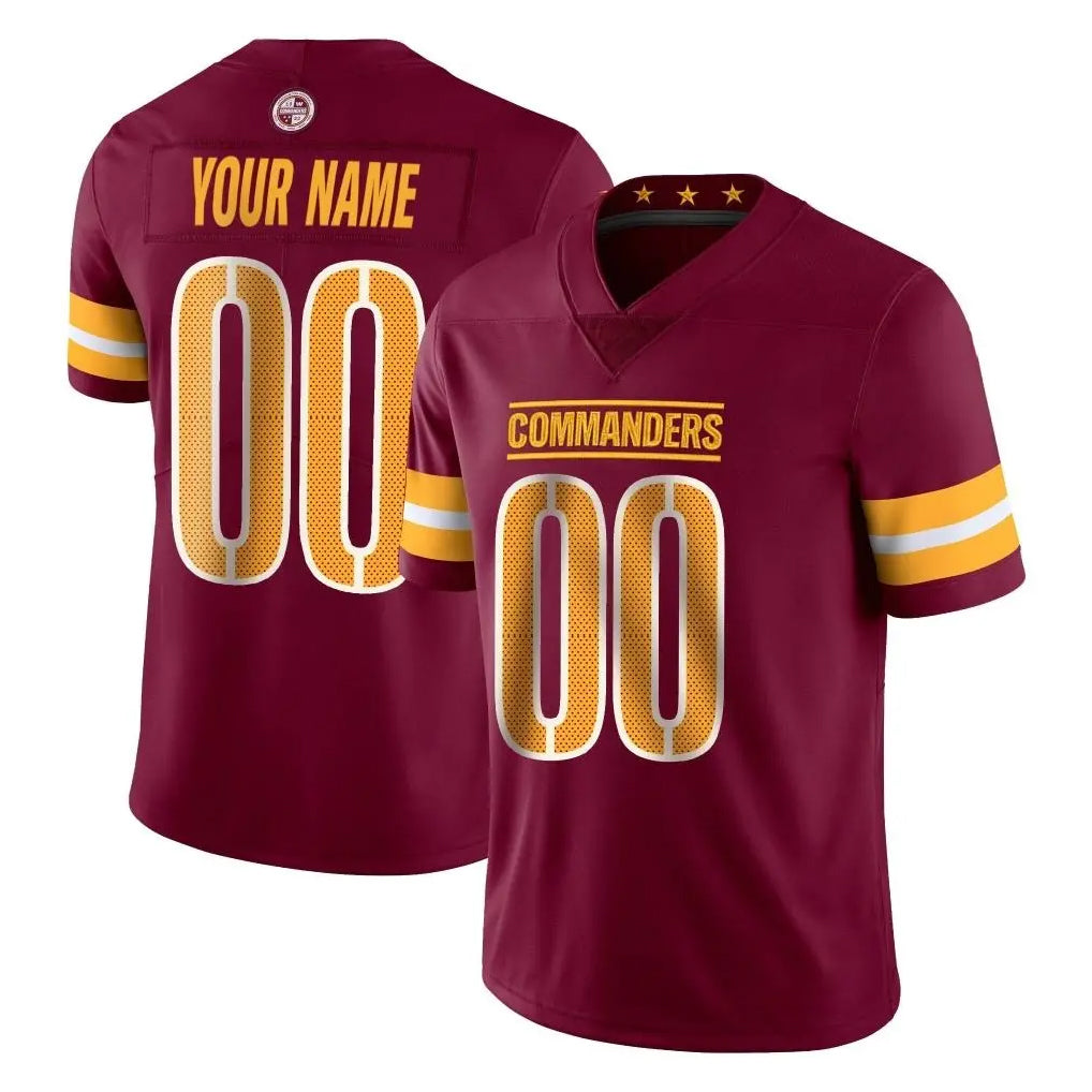 Punc Custom W.Commanders Burgundy Limited Vapor Home Game Any Name & Numbers Stitched Jerseys