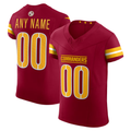 Punc Custom W.Commanders Burgundy Team Vapor F.U.S.E. Elite Stitched Jerseys