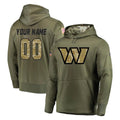 Punc Custom W.Commanders Olive Salute to Service Pullover Hoodie Limited Home Game Any Name & Numbers Stitched Jerseys