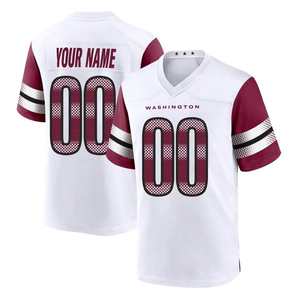Punc Custom W.Commanders White Game Home Any Name & Numbers Stitched Jerseys