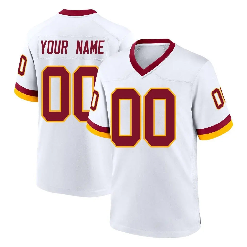 Punc Custom W.Commanders White Home Game Any Name & Numbers Stitched Jerseys