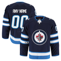 Punc Custom W.Jets Navy Home Authentic Pro Jerseys