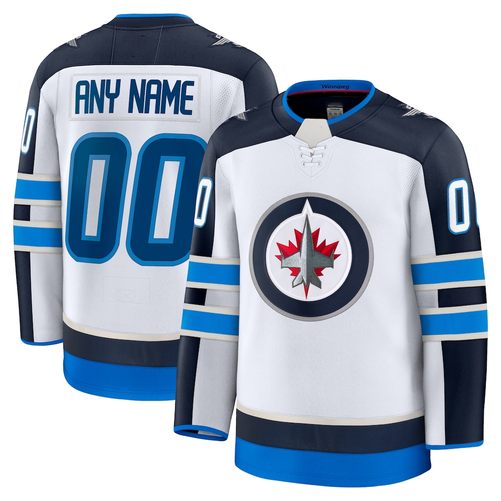 Punc Custom W.Jets White Away Premium Jerseys