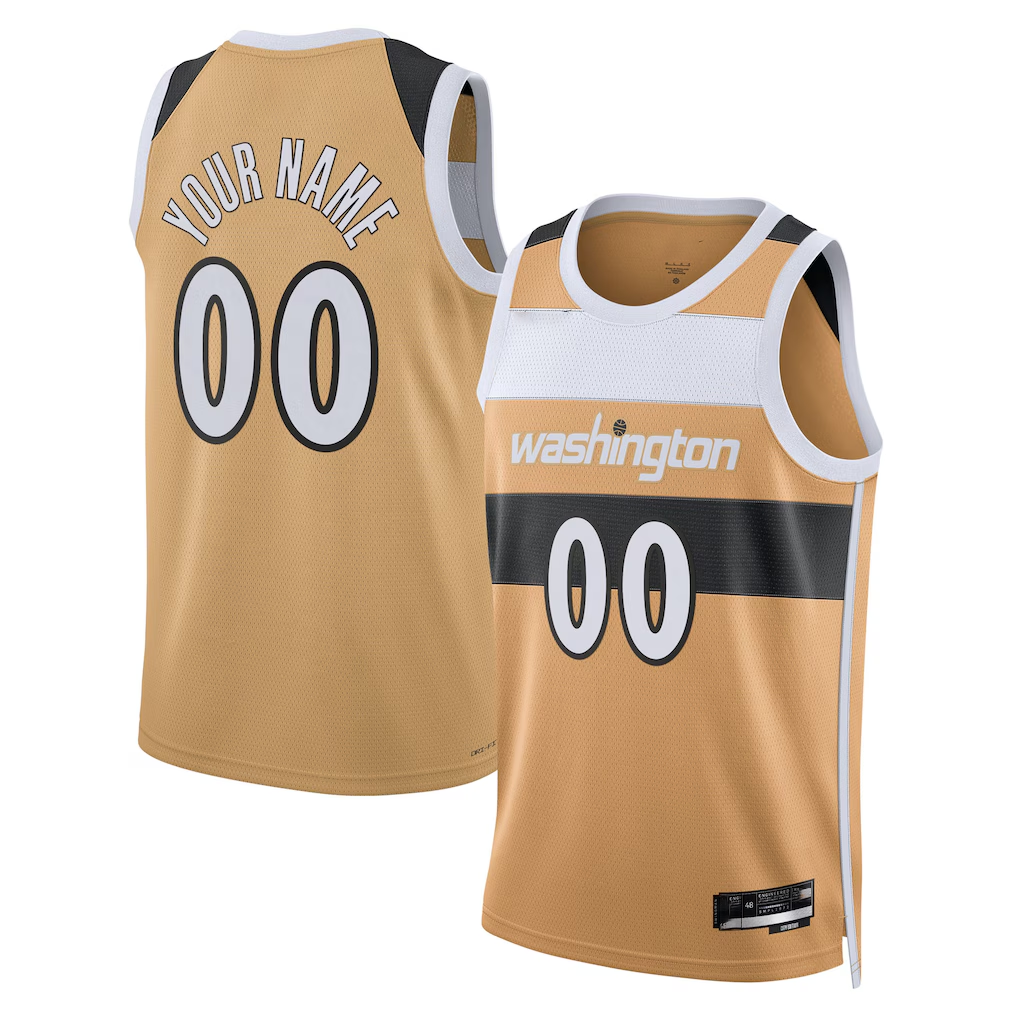 Punc Custom W.Wizards Gold 2025-26 City Edition Swingman Jerseys