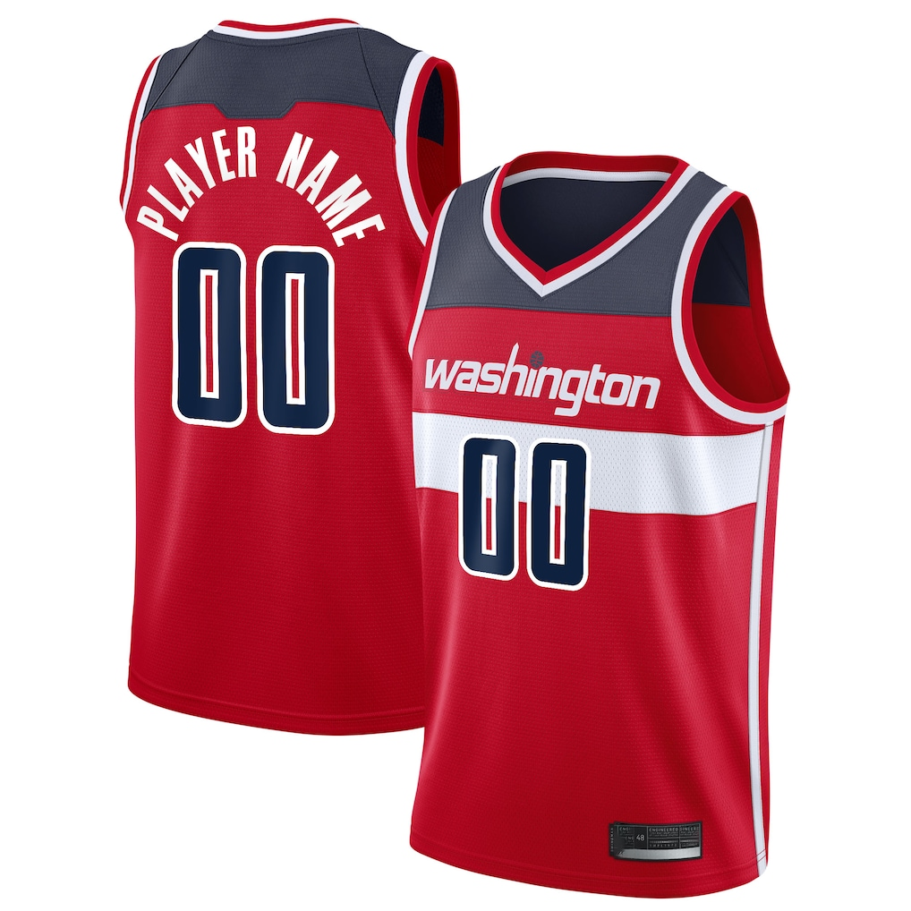 Punc Custom W.Wizards Red 2020-21 Swingman Jerseys - Icon Edition