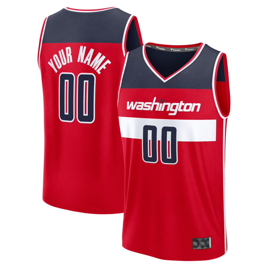 Punc Custom W.Wizards Red Fastbreak Jerseys - Icon Edition