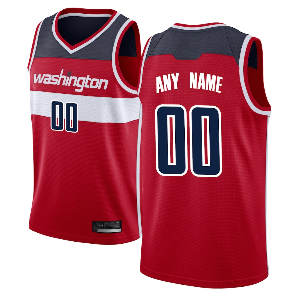 Punc Custom W.Wizards Red Swingman Jerseys - Icon Edition