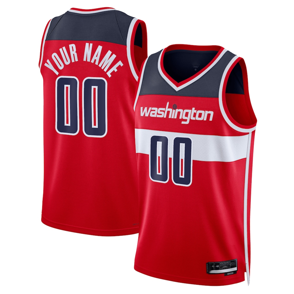 Punc Custom W.Wizards Red Swingman Jerseys - Icon Edition