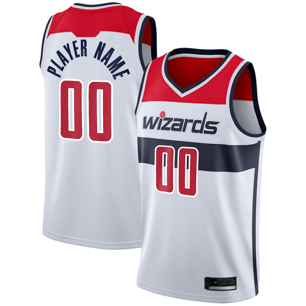 Punc Custom W.Wizards White 2020-21 Swingman Jerseys - Association Edition