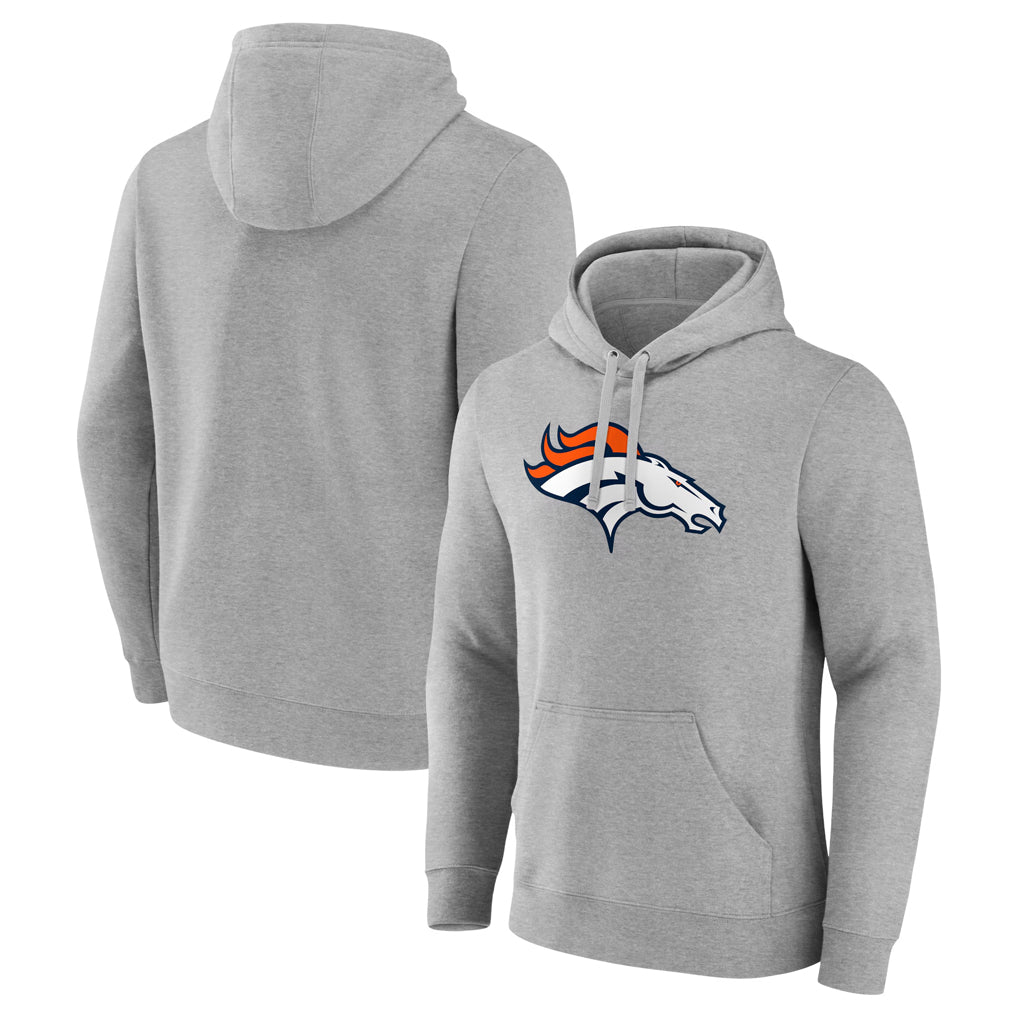 Punc D.Broncos Gray Pullover Hoodie Limited Blank Player Stitched Jerseys