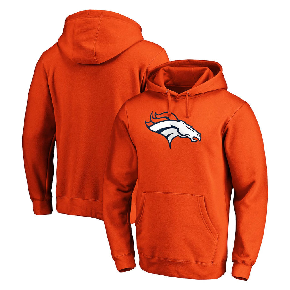 Punc D.Broncos Orange Pullover Hoodie Limited Blank Player Stitched Jerseys