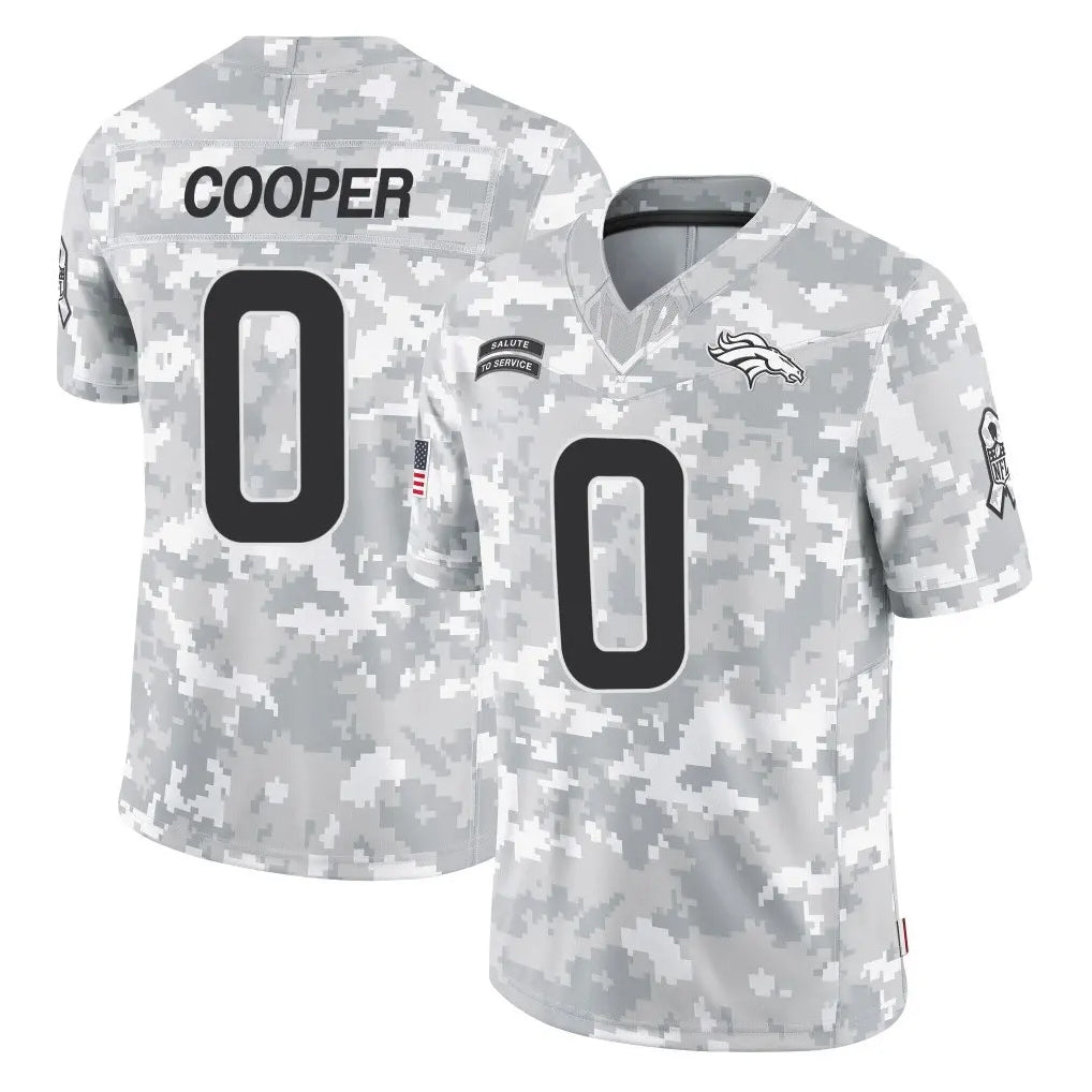 Punc D.Broncos #0 Jonathon Cooper Player Arctic Camo Salute To Service Limited Stitched Jerseys