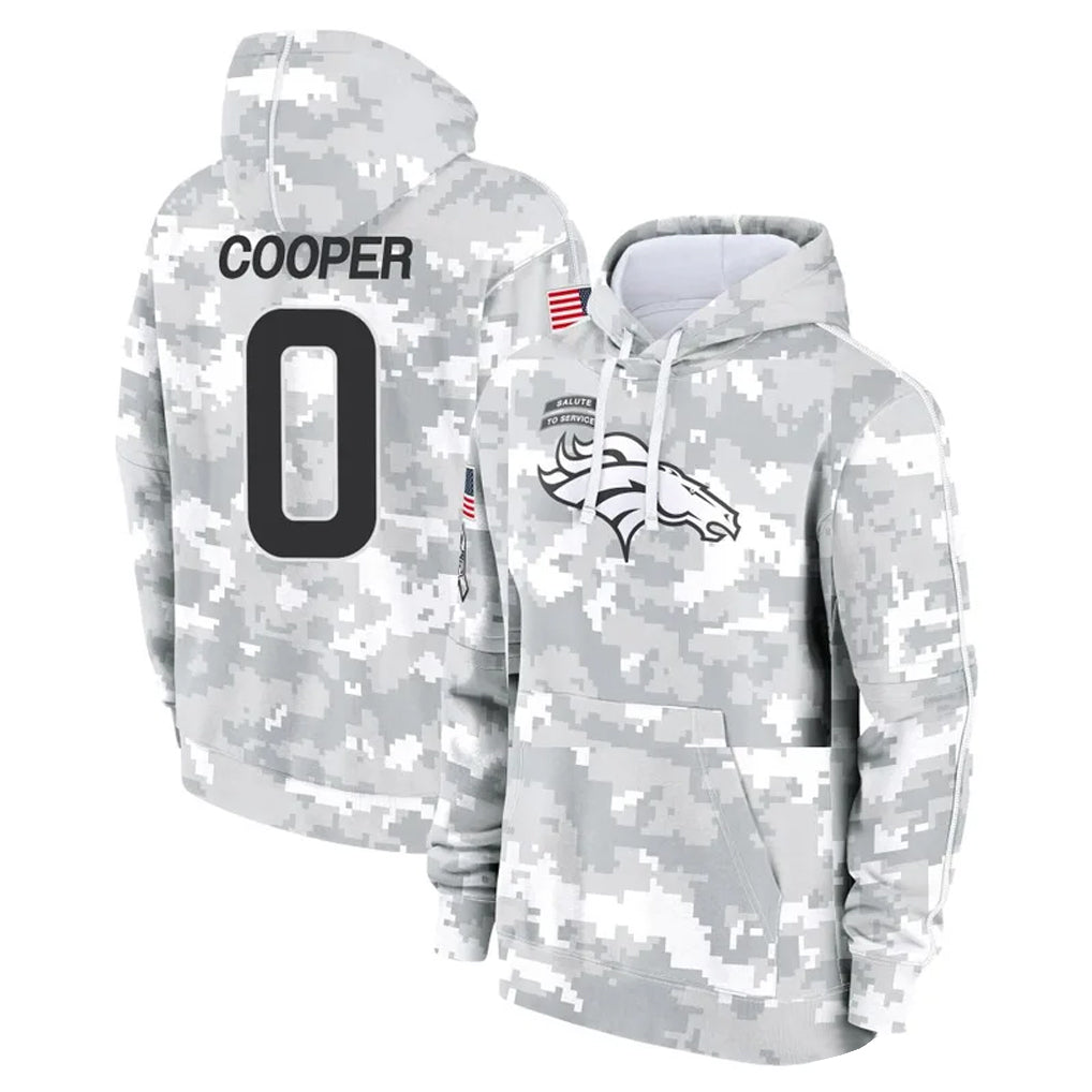Punc D.Broncos #0 Jonathon Cooper Player Arctic Camo Salute to Service Hoodies Limited Game Stitched Jerseys