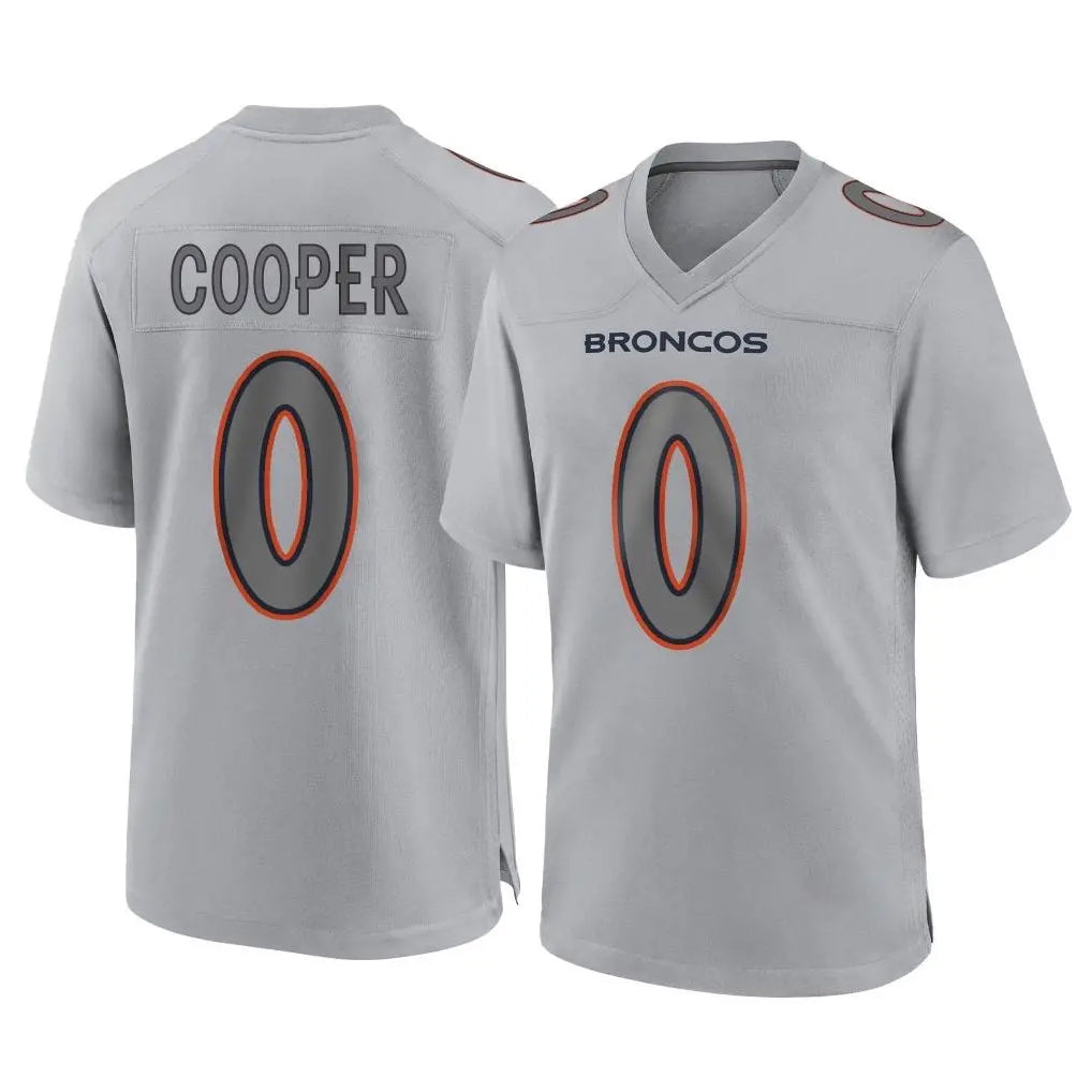 Punc D.Broncos #0 Jonathon Cooper Player Gray Atmosphere Fashion Limited Game Stitched Jerseys
