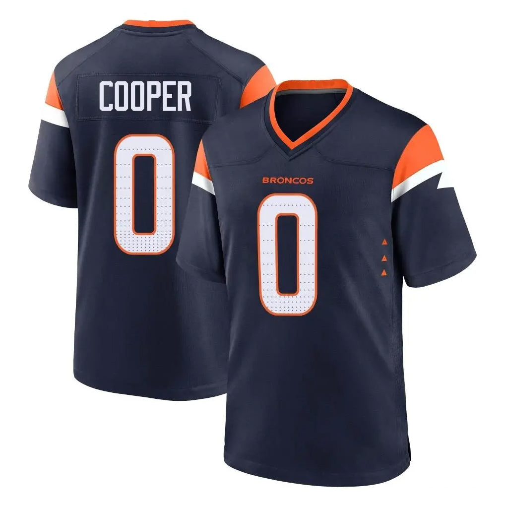 Punc D.Broncos #0 Jonathon Cooper Player Navy Home Game Stitched Jerseys
