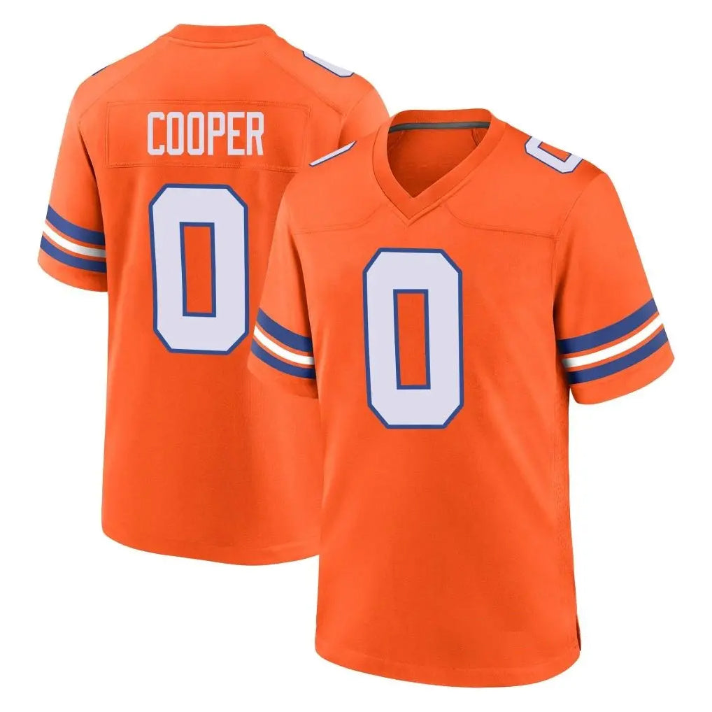 Punc D.Broncos #0 Jonathon Cooper Player Orange Alternate Collection Throwback Game Stitched Jerseys