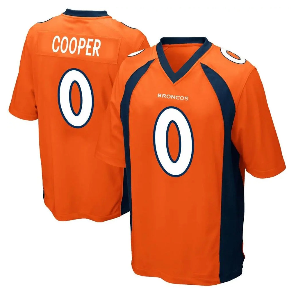 Punc D.Broncos #0 Jonathon Cooper Player Orange Color Home Game Stitched Jerseys